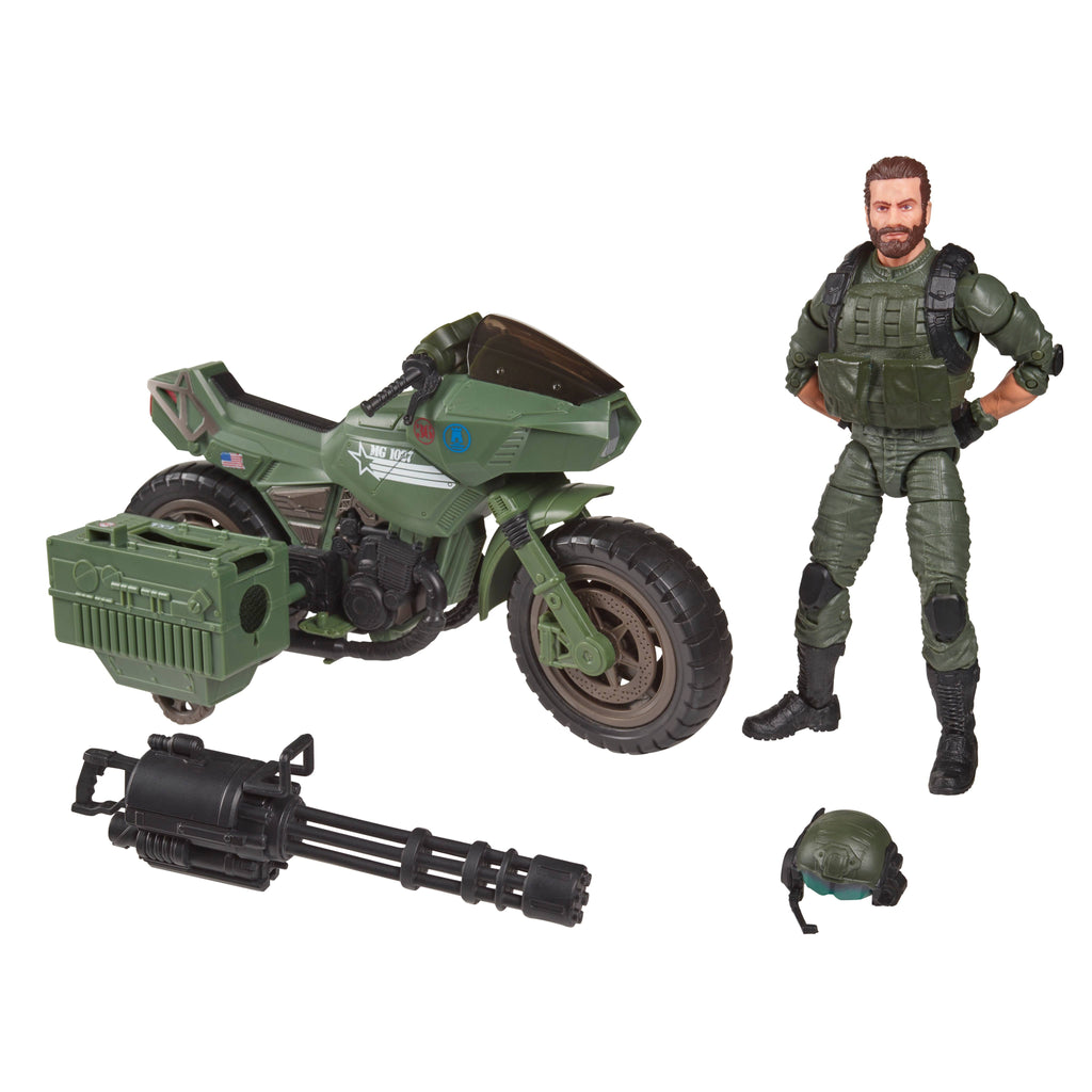 その他 GI Joe bike GI Joe Silver Mirage Motorcycle With Kick Stand And Side Car