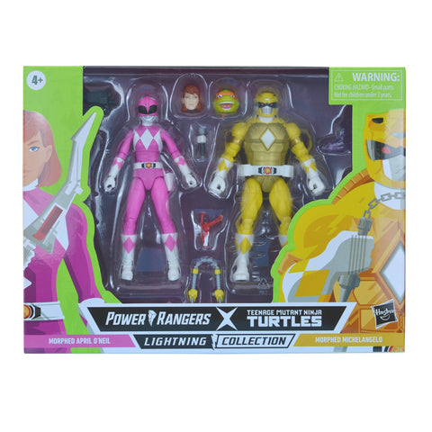 Power Rangers X Teenage Mutant Ninja Turtles Lightning Collection Morphed Michelangelo and Morphed April O’Neil