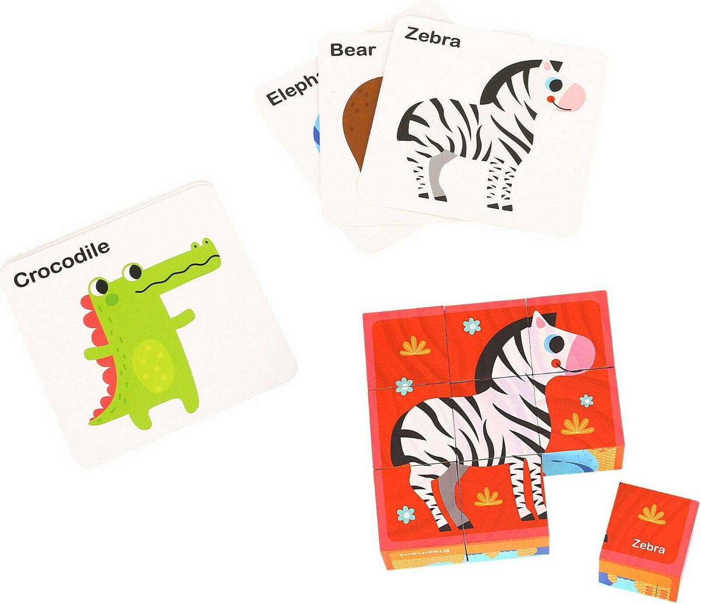 Tooky Toy Wooden Block Animal Puzzle