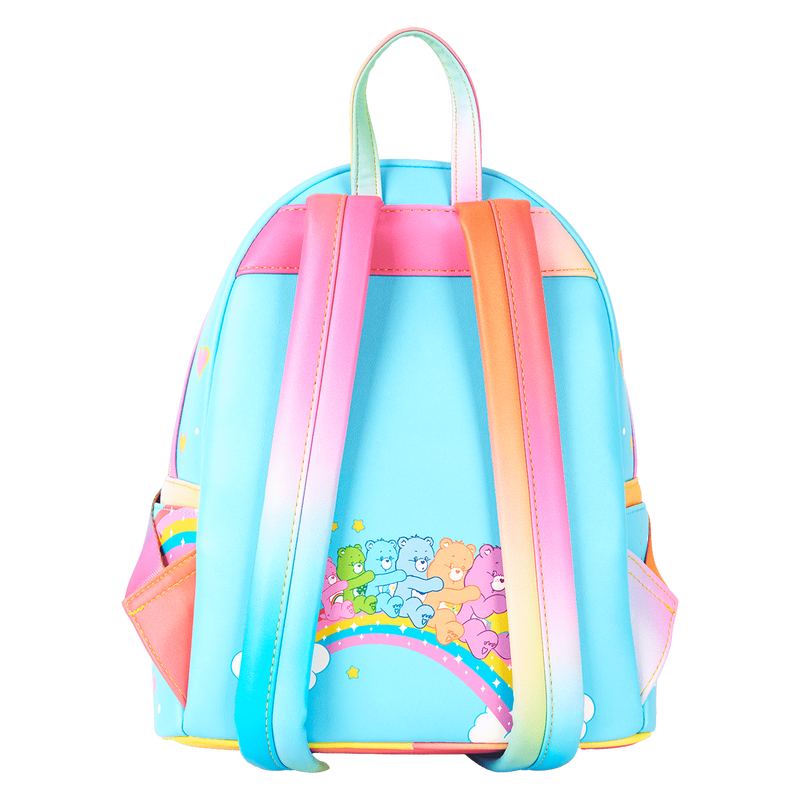 LOUNGEFLY | CARE BEARS Cheer Bear & Share Bear Rainbow Umbrella Mini Backpack
