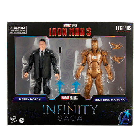 Hasbro Marvel Legends Series 6-inch Happy Hogan and Iron Man Mark 21