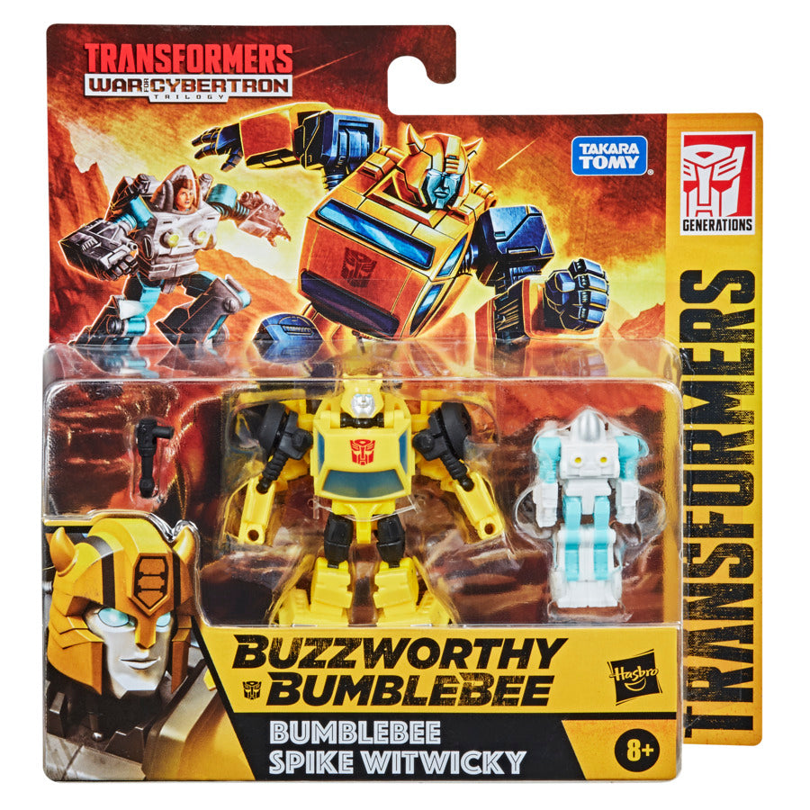 Transformers Buzzworthy Bumblebee Core 2 Pack Bumblebee and Spike Witwicky Exo Suit
