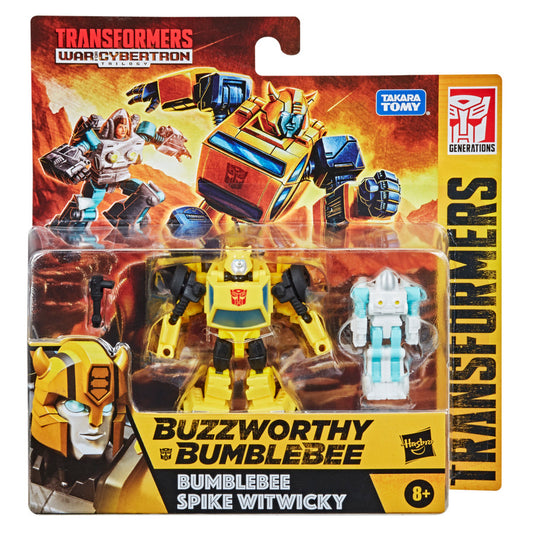 Transformers Buzzworthy Bumblebee Core 2 Pack Bumblebee and Spike Witwicky Exo Suit