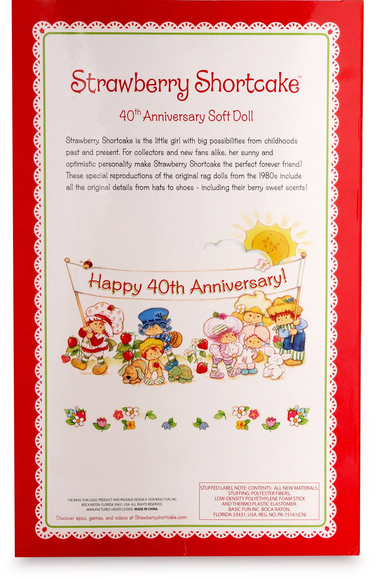 Strawberry Shortcake 40th Anniversary Soft Doll
