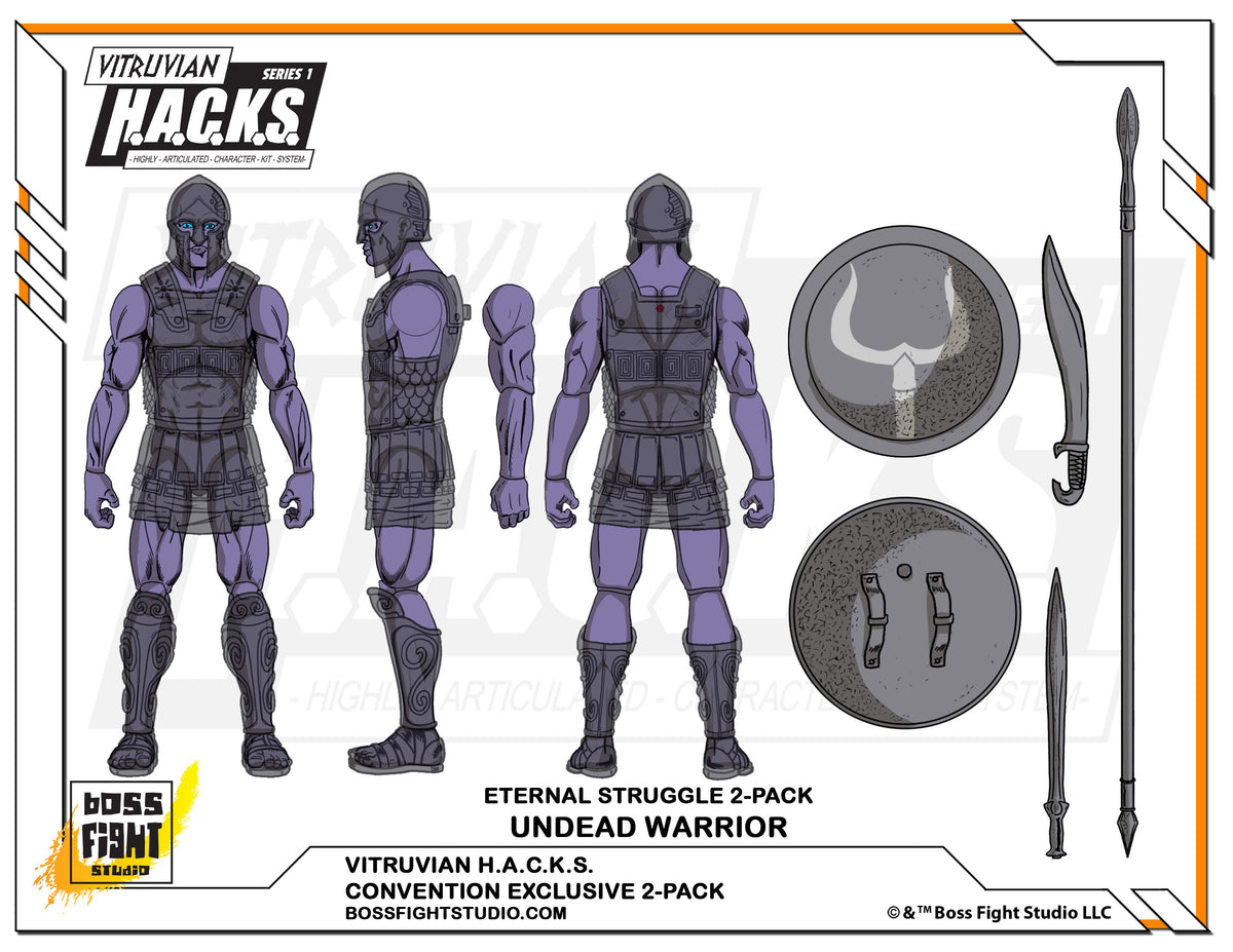 VITRUVIAN H.A.C.K.S. UNDEAD WARRIOR VS RINGNECK GORGON - CONVENTION EXCLUSIVE