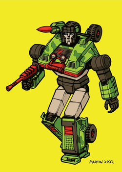 ROLL OUT ROLL CALL PRE-ORDER - Z-FORCE JEEP/ AUTOBOT HOUND A3 PRINT BY MARTIN MCCANNEY